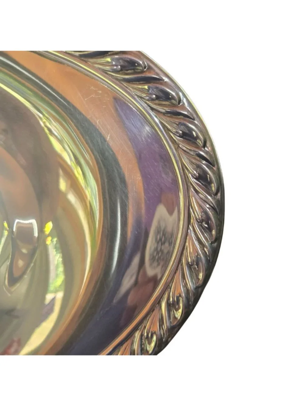 Vintage Oneida Silversmiths Silverplated Holloware USA Oval Serving Dish Bread T